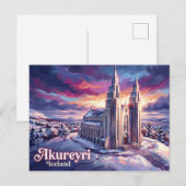 Akureyrarkirkja IJsland Briefkaart (Voorkant / Achterkant)