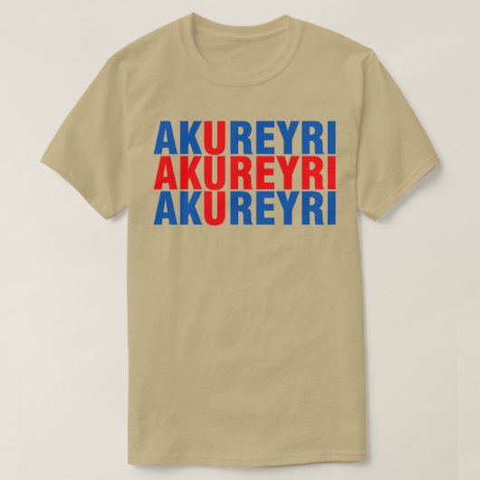 Akureyri borg ijsland t-shirt (Design voorkant)