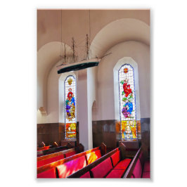 Akureyri Church Interior, IJsland Foto Afdruk