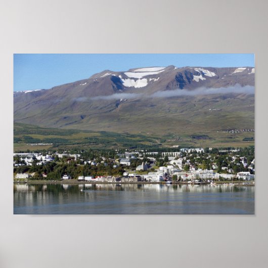 Akureyri, IJsland, Panorama Poster (Voorkant)