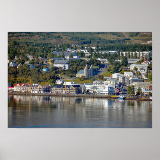 Akureyri Waterfront, IJsland Poster