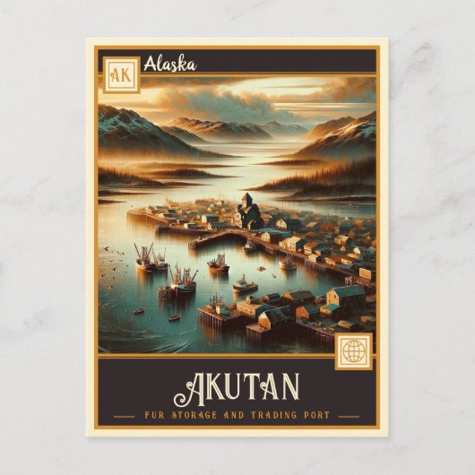 Akutan, Alaska |  BRIEFKAART (Voorkant)