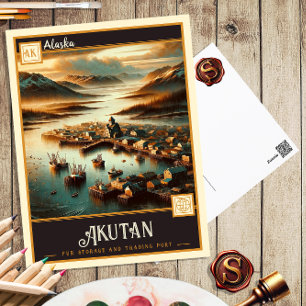 Akutan, Alaska   Oude ansichtkaart Briefkaart
