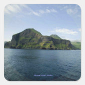 Akutan Island Vierkante Sticker (Voorkant)