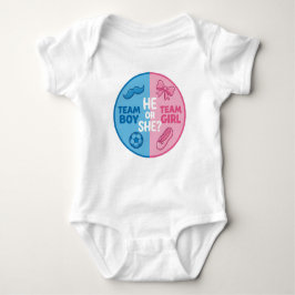 Akvarell Blommig Baby Gender Reveal Pojke eller Fl Romper