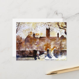 Akwarelka watercolor feestdagenkaart