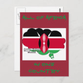 Al Afrika op één landkaart Briefkaart (Voorkant / Achterkant)