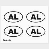 AL Alabama Ovale Sticker (Vel)