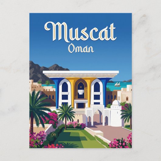 Al Alam-paleis Oman Briefkaart (Voorkant)