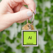 Al - Alcoholische Chemie Element Symbool Grappig Sleutelhanger (Hand)
