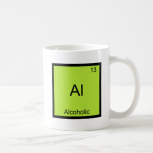 Al - Alcoholische Scheikunde Element Symbool Grapp Koffiemok