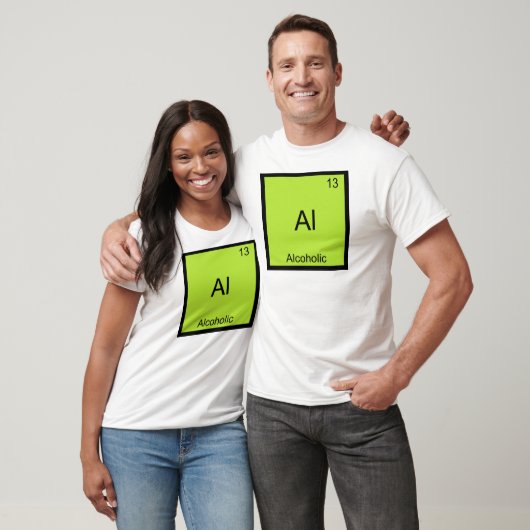 Al - Alcoholische Scheikunde Element Symbool Grapp T-shirt (Unisex)
