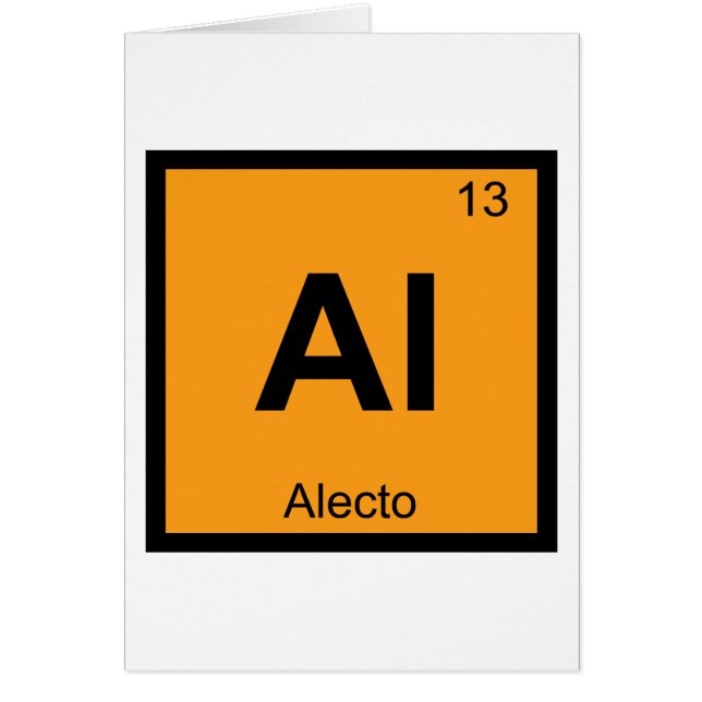 Al - Alecto Erinnyes Scheikunde Periodiek Systeem (Voorkant)