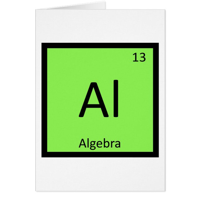 Al - Algebra Wiskunde Scheikunde Periodiek Systeem (Voorkant)