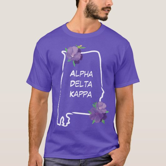 AL Alpha Delta Kappa Tshirt witte letters met rug (Voorkant)