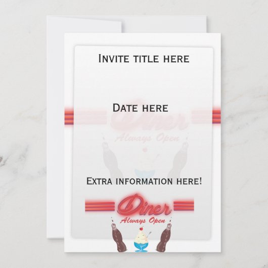 Al American Diner Restaurant Kaart (Achterkant)