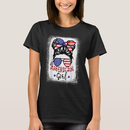 Al American Girl Bleaching Patriotic Juli T-shirt (Voorkant)