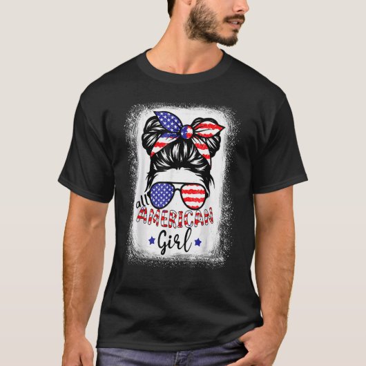 Al American Girl Bleaching Patriotic Juli T-shirt (Voorkant)