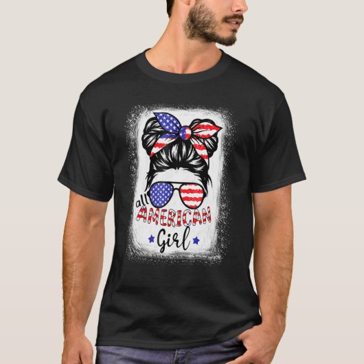 Al American Girl Bleaching Patriotic Juli T-shirt (Voorkant)
