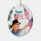 Al American Girl Personalized Ceramic Ornament (Rechts)
