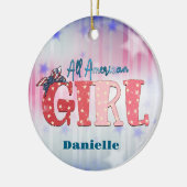 Al American Girl Personalized Ceramic Ornament (Links)