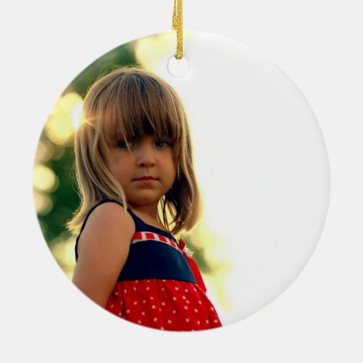Al American Girl Personalized Ceramic Ornament (Achterkant)