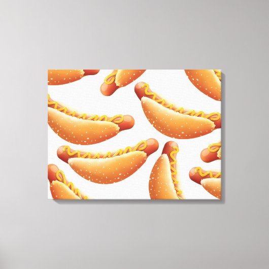 Al American Hot Dog. Canvas Afdruk (Voorkant)