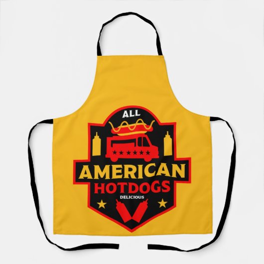 Al American Hotdogs Foodies Schort (Voorkant)