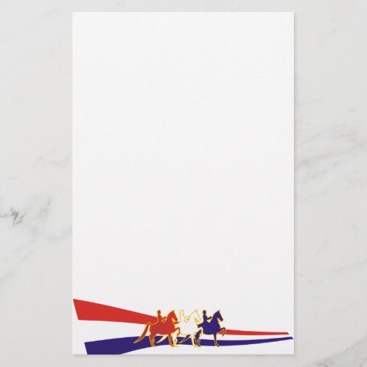 Al Amerikaans zadelrood Briefpapier (Voorkant)