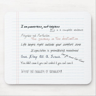 Al-anon Slogans Motivatie Mousepad Muismat