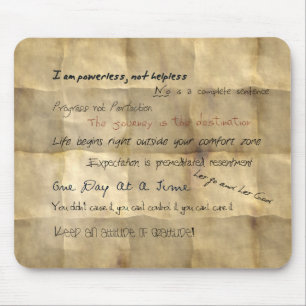 Al-anon Slogans Motivatie Mousepad Muismat