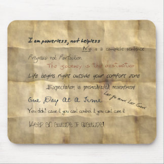 Al-anon Slogans Motivatie Mousepad Muismat