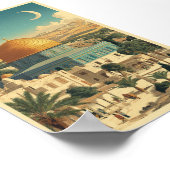 Al-Aqsa moskee - Iconische islamitische architecto Poster (Hoek)