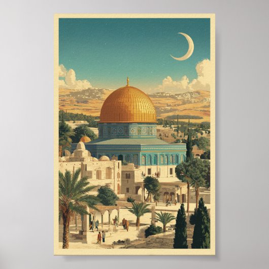 Al-Aqsa moskee - Iconische islamitische architecto Poster (Voorkant)