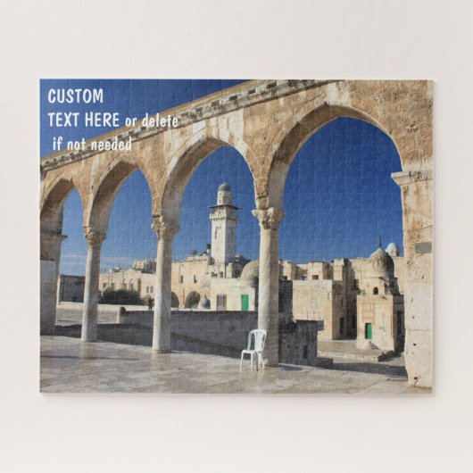 Al-Aqsa-moskee, Jeruzalem, aangepaste berichtoptie Legpuzzel (Horizontaal)