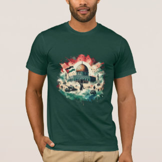 Al-Aqsa moskee, Save Gaza - Vector T-shirt ontwerp