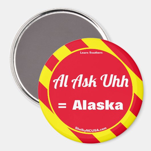 Al Ask Uhh Red/Yellow Magnet (Voorkant / Achterkant)