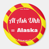Al Ask Uhh Red/Yellow Magnet (Voorkant)
