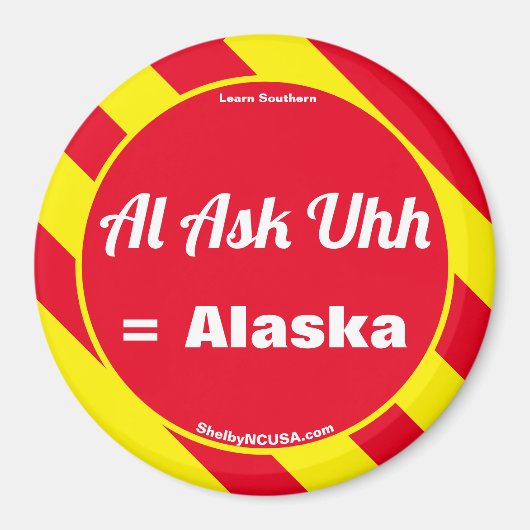 Al Ask Uhh Red/Yellow Magnet (Voorkant)