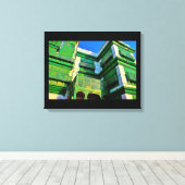 Al Balad Green Buildings Canvas Afdruk (Insitu (Houten vloer))