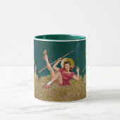 Al Buell  Farming Boerderij Pin Up Meisje Mok (Midden)