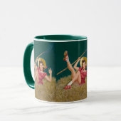 Al Buell Farming Boerderij Pin Up Meisje Mok (Voorkant links)