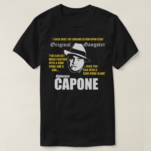 Al Capone Era Original Gangster 1930s Outlaw Crime T-shirt (Design voorkant)