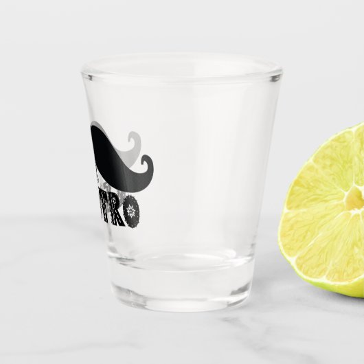 Al Centro Cool Mexican Mustache Typografie Shot Glas (Rechts)