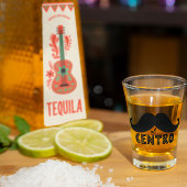 Al Centro Cool Mexican Mustache Typografie Shot Glas