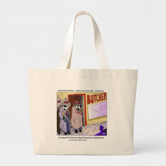 Al Cowpone en de Moofia Gang Funny-Koeien Grote Tote Bag (Voorkant)