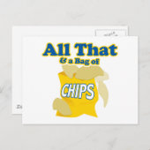 Al dat en een tas met chips briefkaart (Voorkant / Achterkant)