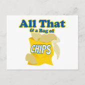 Al dat en een tas met chips briefkaart (Voorkant)