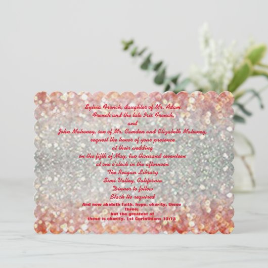 Al dat Glitters-thema Kaart (Staand voorkant)