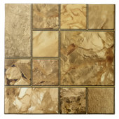 Al dat goud - geometrisch mozaïekpatroon N1 Tegeltje (Voorkant)